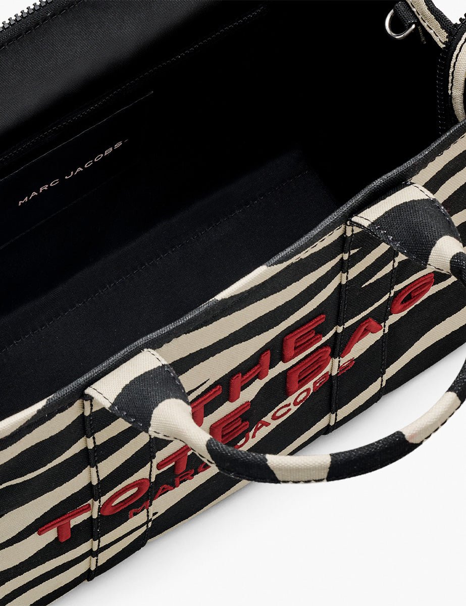 medium tote bag zebrato black white - Frida SRL