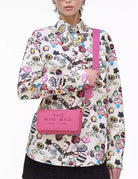 mini bag leather bow pink - marc jacobs - clutch