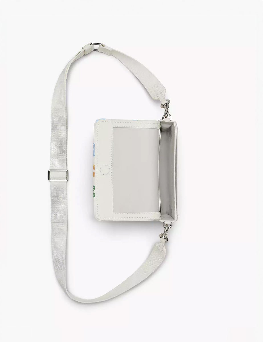 mini bag leather fiorellini white multi - Frida SRL