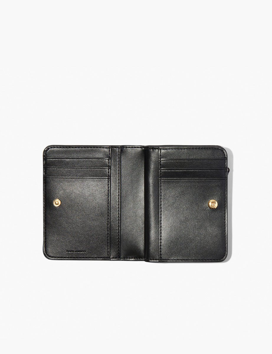 mini compact wallet nero - marc jacobs - portafogli