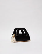 mini olivia tote bag nero e panna - Frida SRL