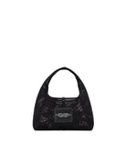 mini sack bag crochet flower black multi - marc jacobs - shopper
