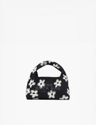 mini sack leather fiori black white - Frida SRL
