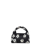 mini sack leather fiori black white - marc jacobs - shopper