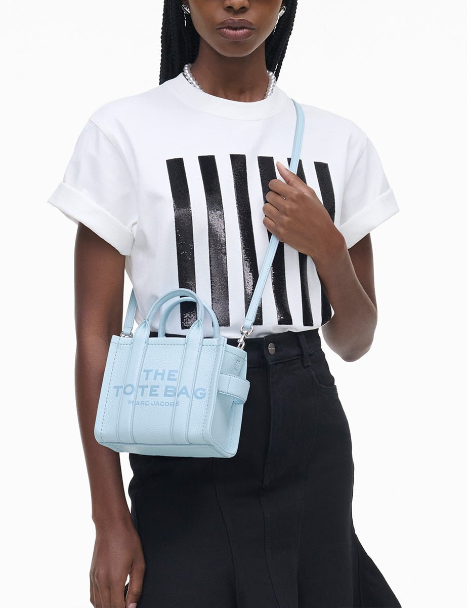 mini tote bag cloud blue - marc jacobs - shopper