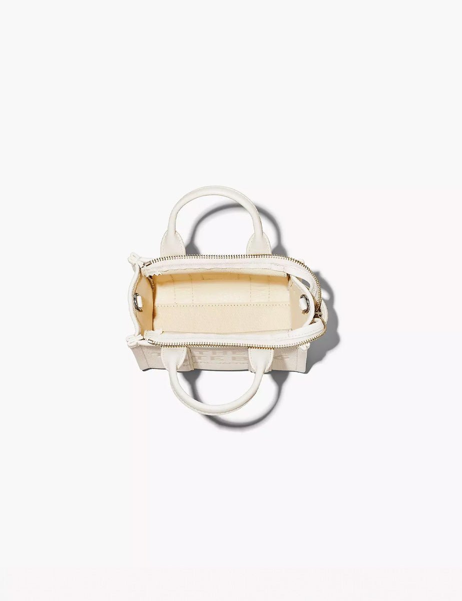 mini tote bag cotton silver - marc jacobs - shopper