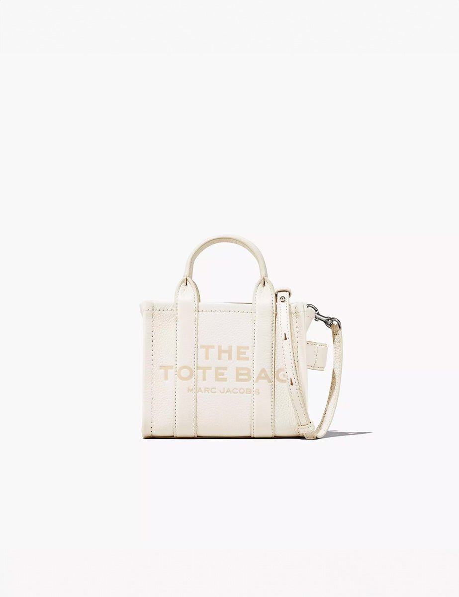 mini tote bag cotton silver - marc jacobs - shopper