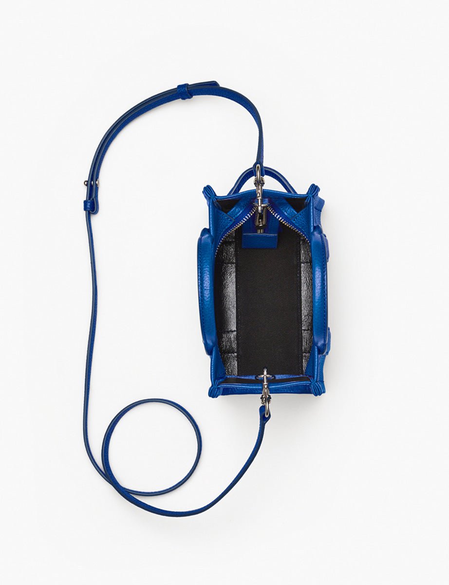 mini tote bag leather cobalt - marc jacobs - shopper