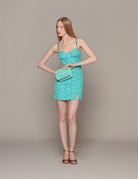 miniabito 3d jacquard blu turquoise - Frida SRL