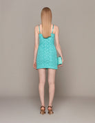 miniabito 3d jacquard blu turquoise - Frida SRL