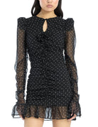 miniabito stampa micro fiorellini nero - rotate - miniabito