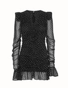 miniabito stampa micro fiorellini nero - rotate - miniabito