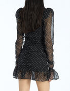 miniabito stampa micro fiorellini nero - rotate - miniabito