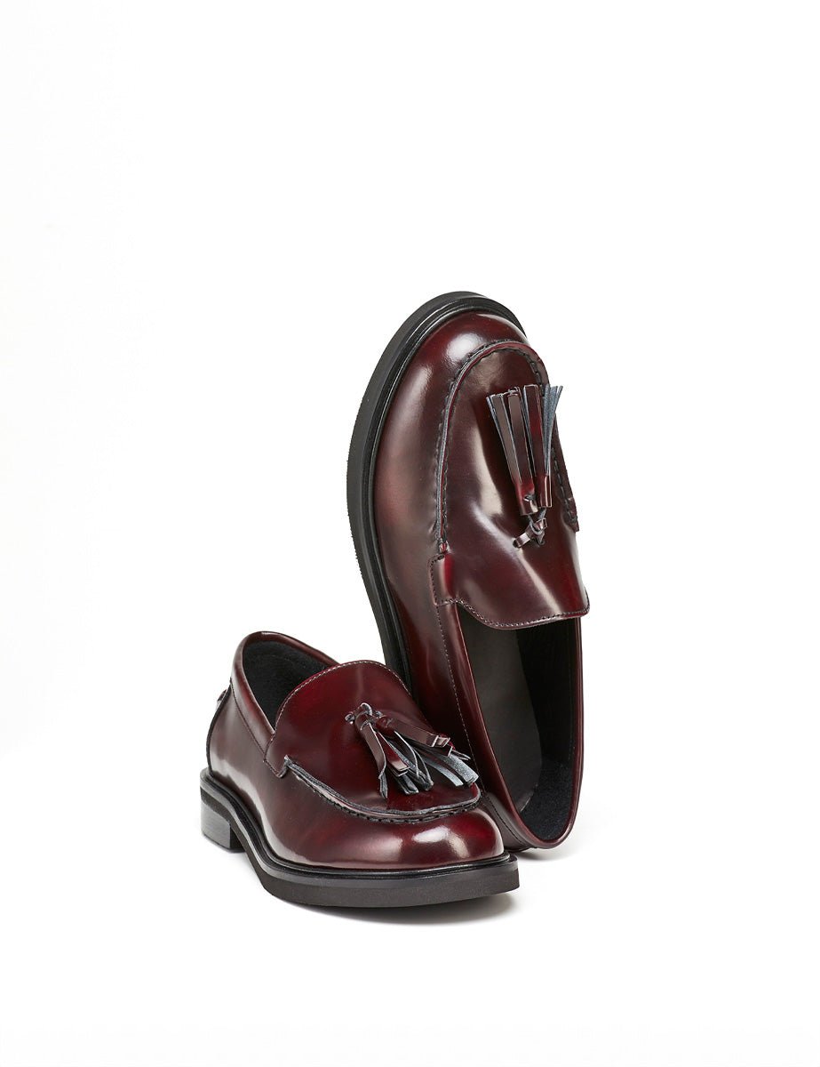 mocassino abrasivato bordeaux - poesie veneziane - mocassino