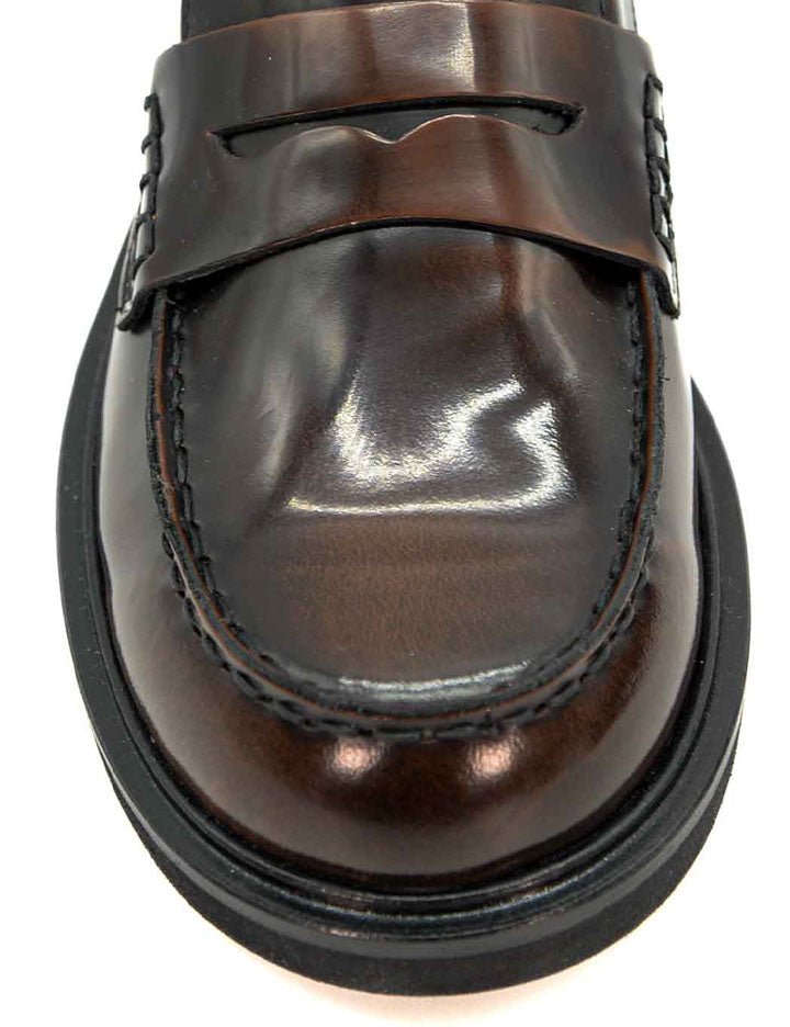 mocassino abrasivato cognac - poesie veneziane - mocassino