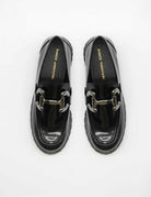 mocassino abrasivato fibbia nero - poesie veneziane - mocassino