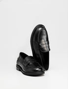 mocassino abrasivato nero - poesie veneziane - mocassino