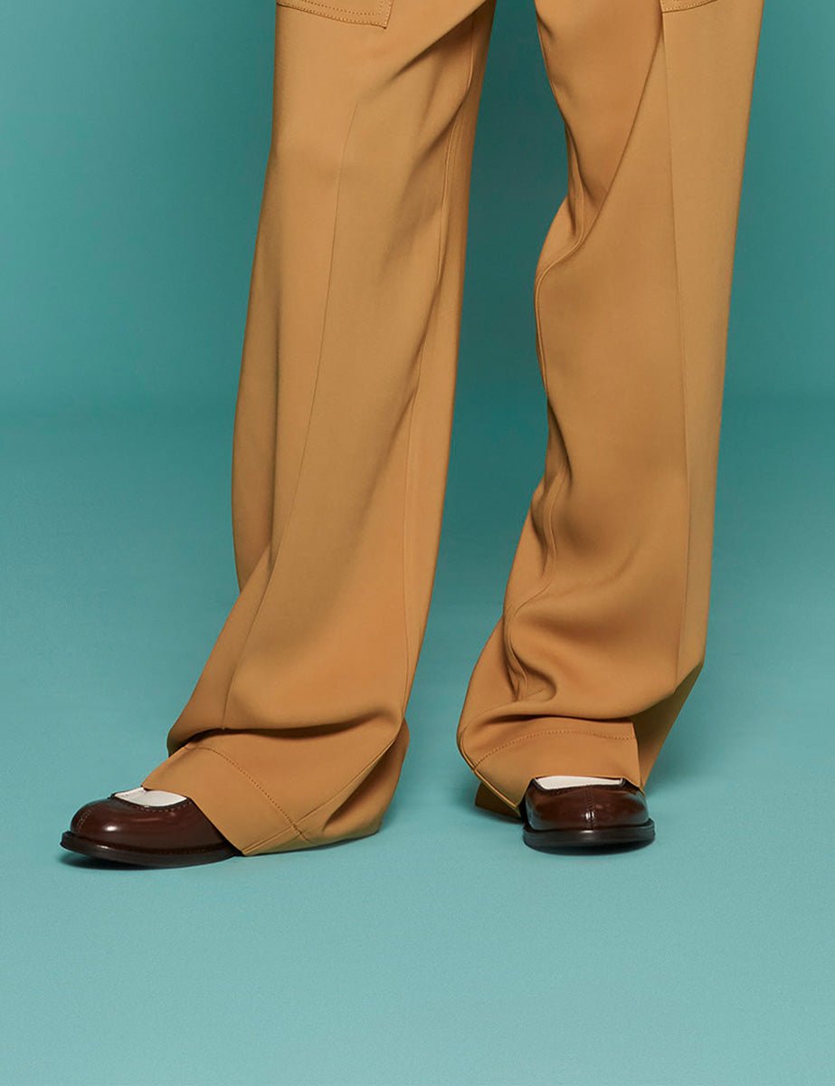 mocassino bicolore logo brown - n21 alessandro dell'acqua - mocassino