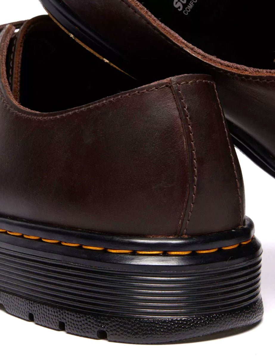 mocassino brookline low stringato dark brown - dr martens - mocassino