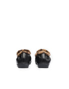 mocassino cashmere ecofur nero stampa leopardo - ash - mocassino