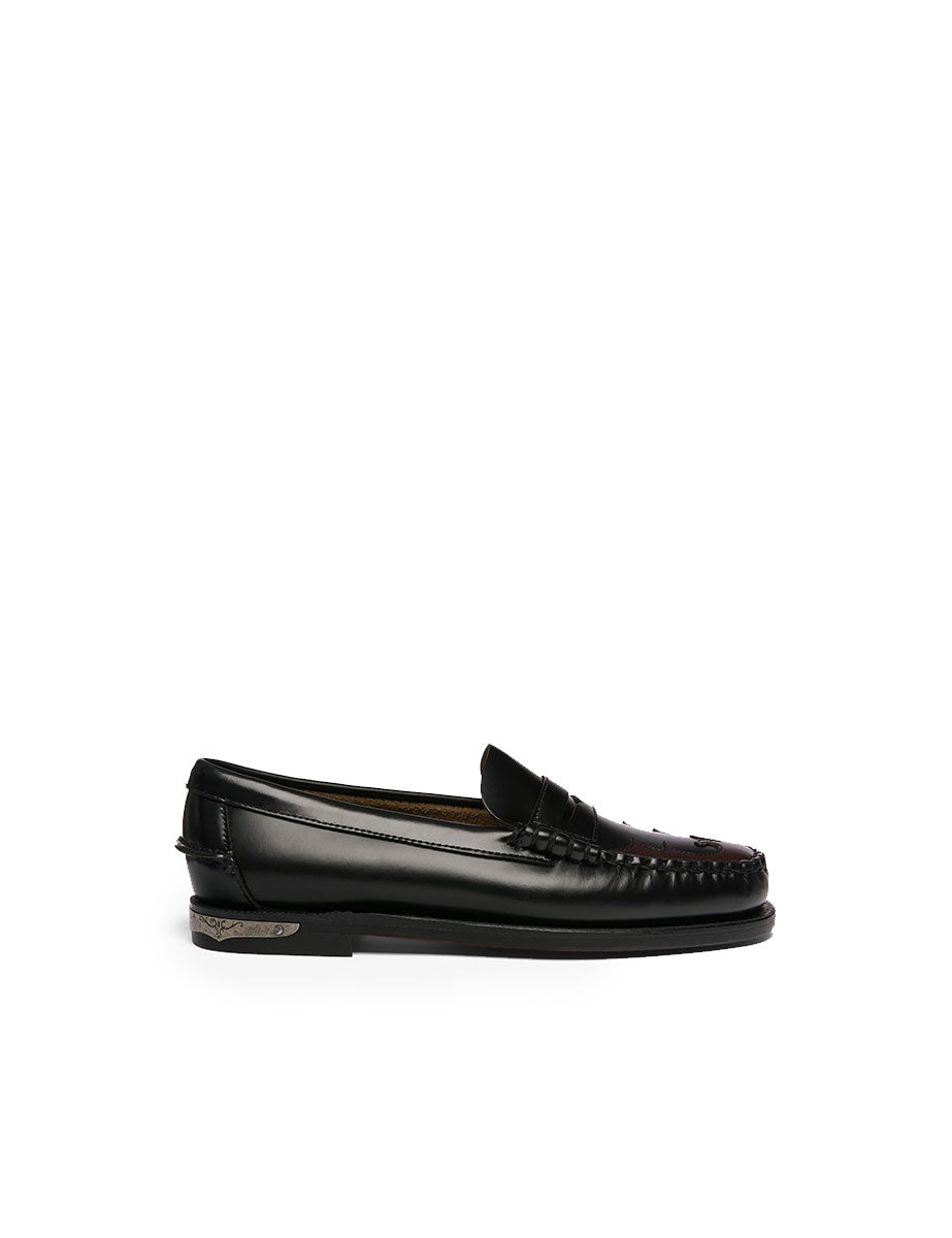 mocassino dan scarabeo nero burgundy - sebago - mocassino