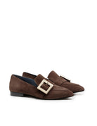 mocassino fibbia camoscio moro - blufrida - mocassino