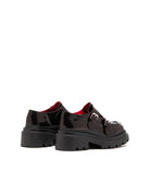 mocassino fibbie pelle nero - plan c - mocassino