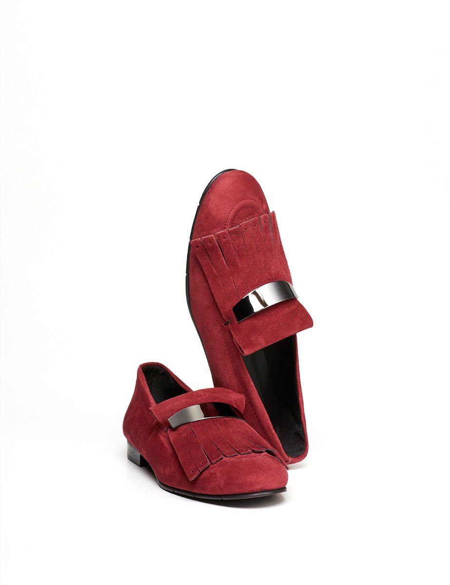 mocassino frangia bordeaux - Frida SRL