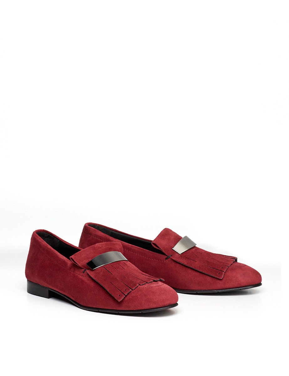 mocassino frangia bordeaux - Frida SRL
