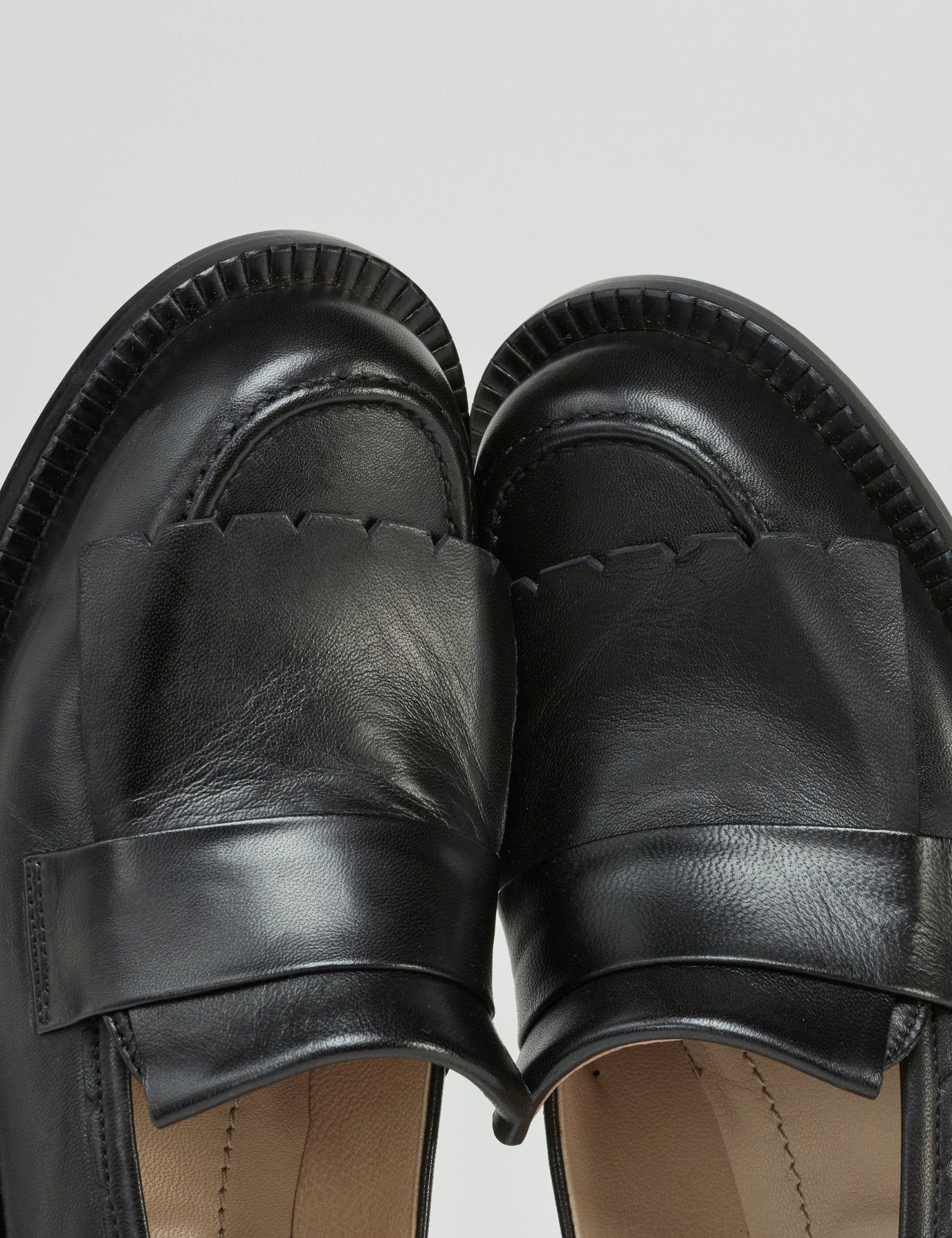 mocassino frangia nero - pomme d'or - mocassino