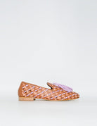 mocassino intreccio cuoio glicine - poesie veneziane - mocassino