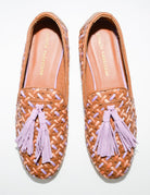 mocassino intreccio cuoio glicine - poesie veneziane - mocassino