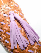 mocassino intreccio cuoio glicine - poesie veneziane - mocassino