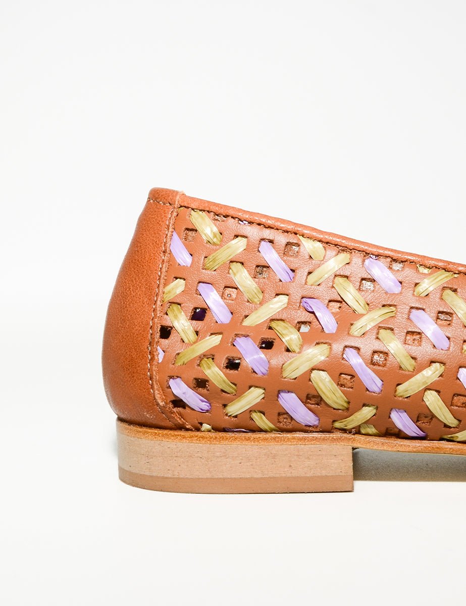 mocassino intreccio cuoio verde acido - poesie veneziane - mocassino