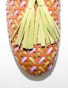 mocassino intreccio cuoio verde acido - poesie veneziane - mocassino