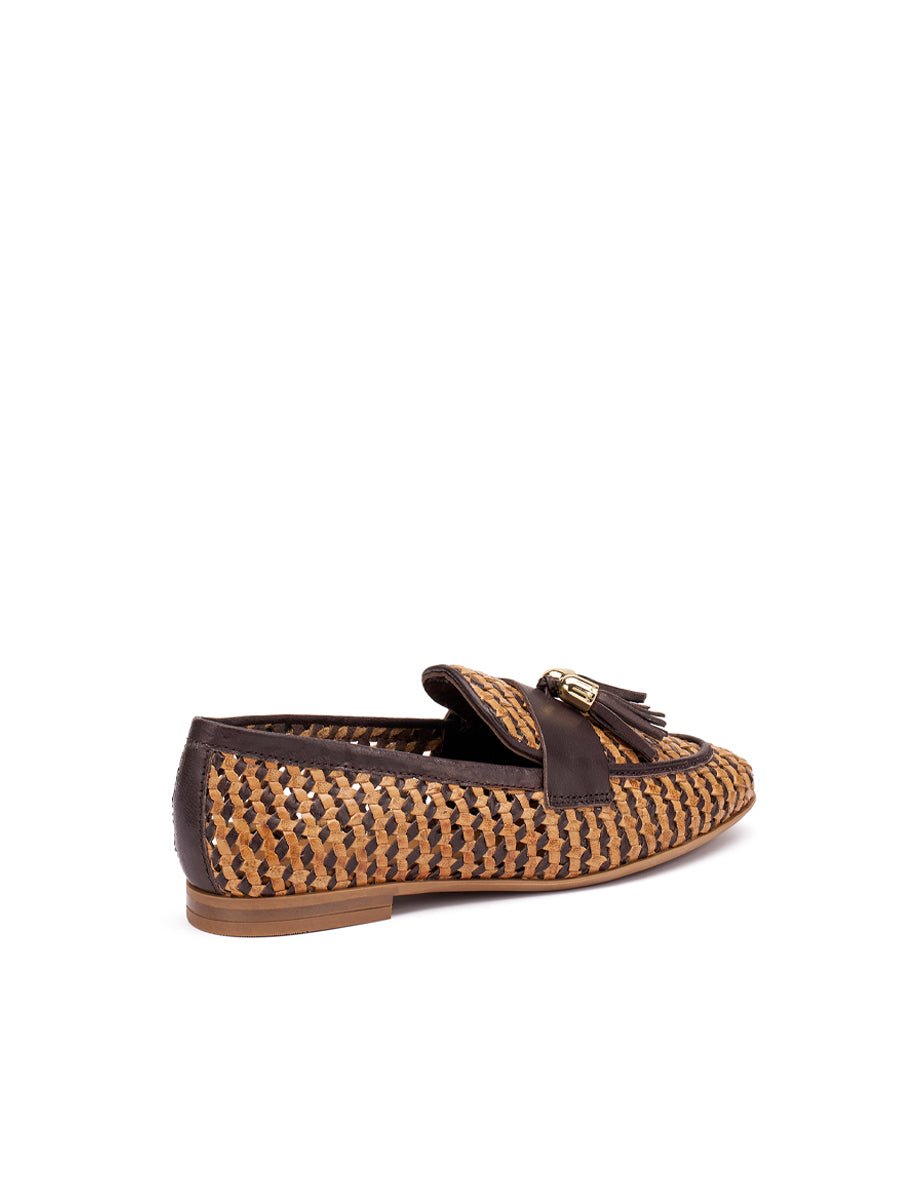 mocassino intreccio nappine ebony mou - frau - mocassino