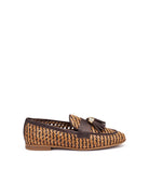 mocassino intreccio nappine ebony mou - frau - mocassino