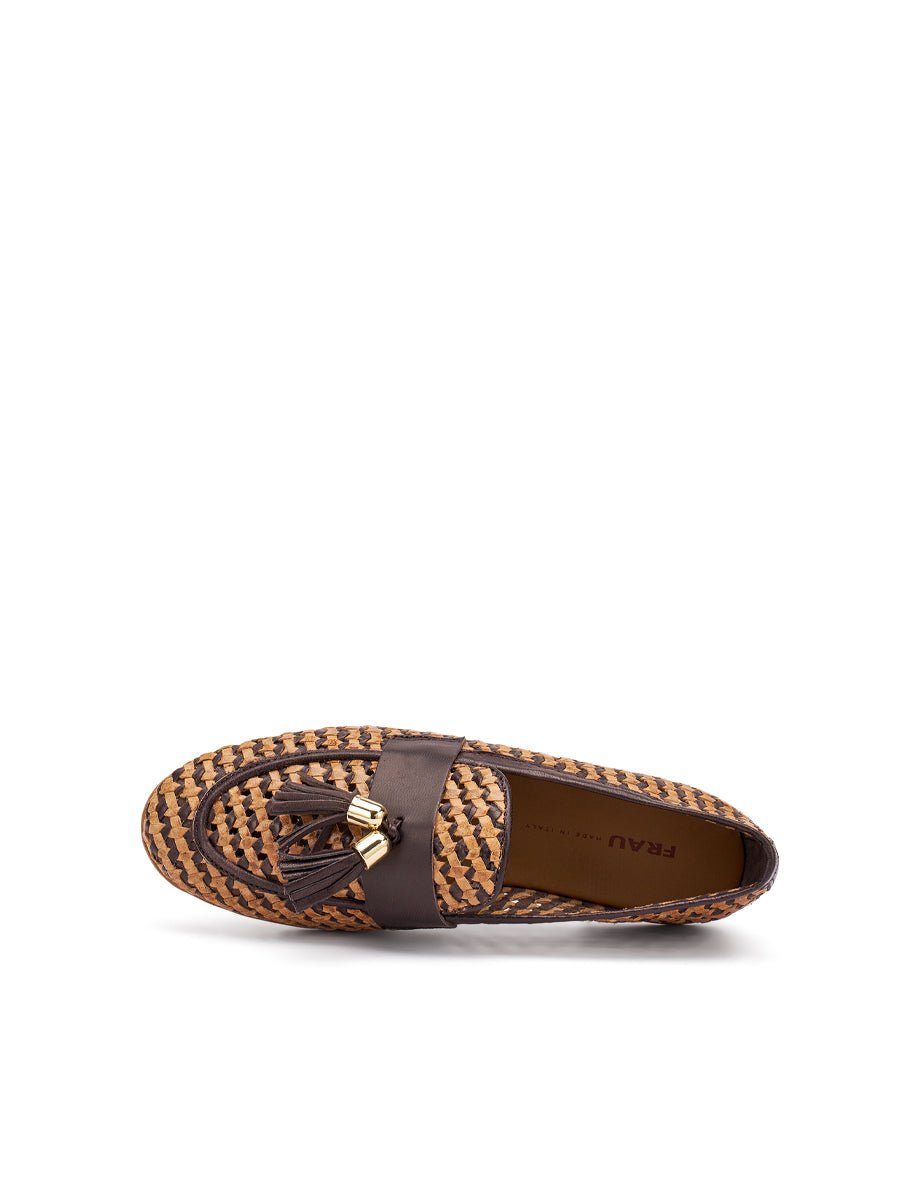 mocassino intreccio nappine ebony mou - frau - mocassino