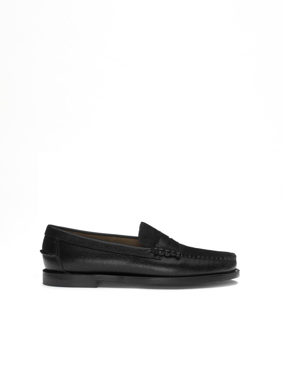 mocassino martellato cavallino black - Frida SRL