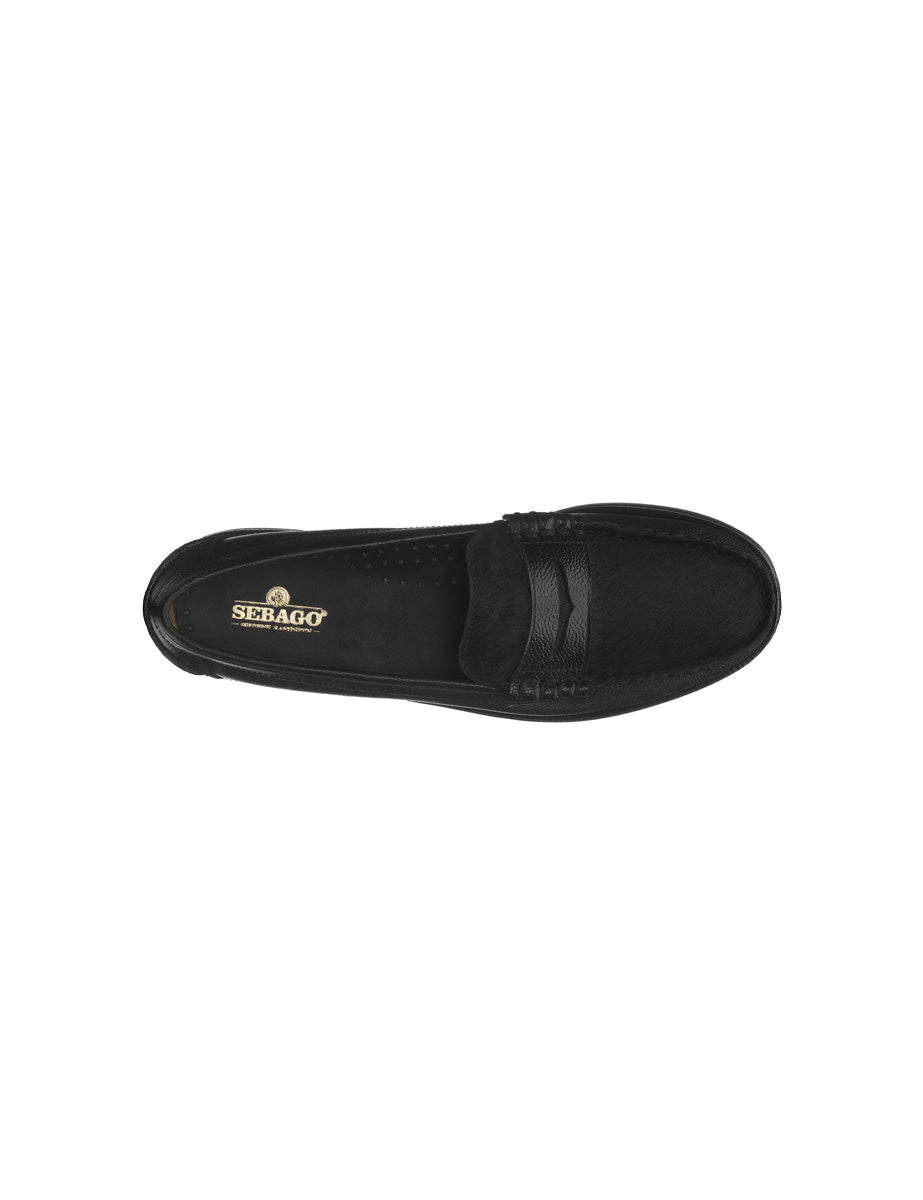 mocassino martellato cavallino black - Frida SRL