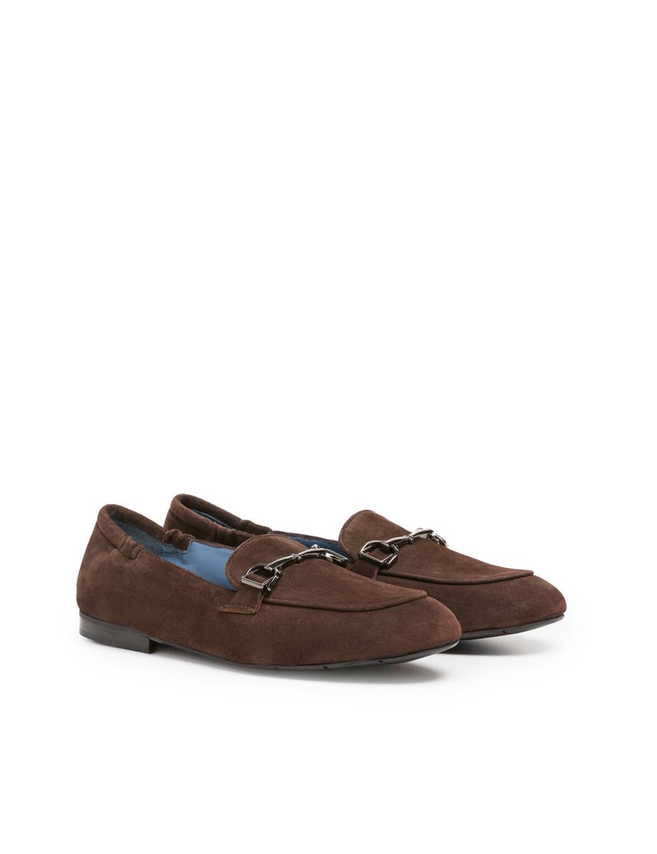 mocassino morsetto camoscio moro - blufrida - mocassino