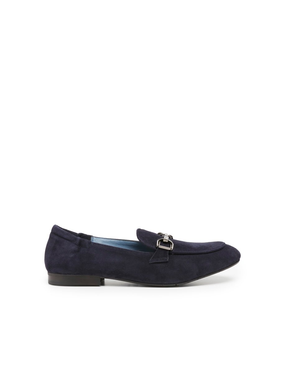 mocassino morsetto camoscio oceano - blufrida - mocassino