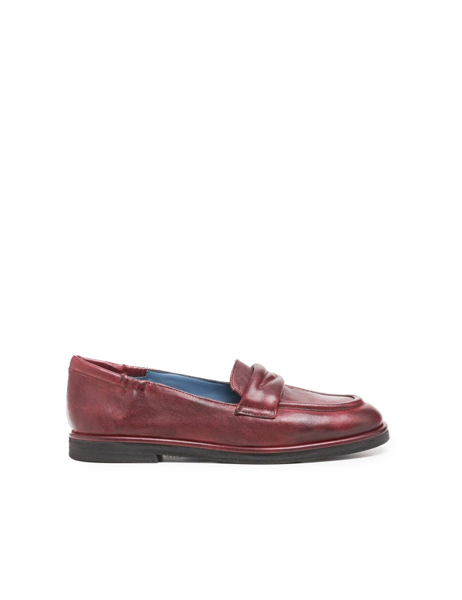 mocassino nappa bordeaux - blufrida - mocassino