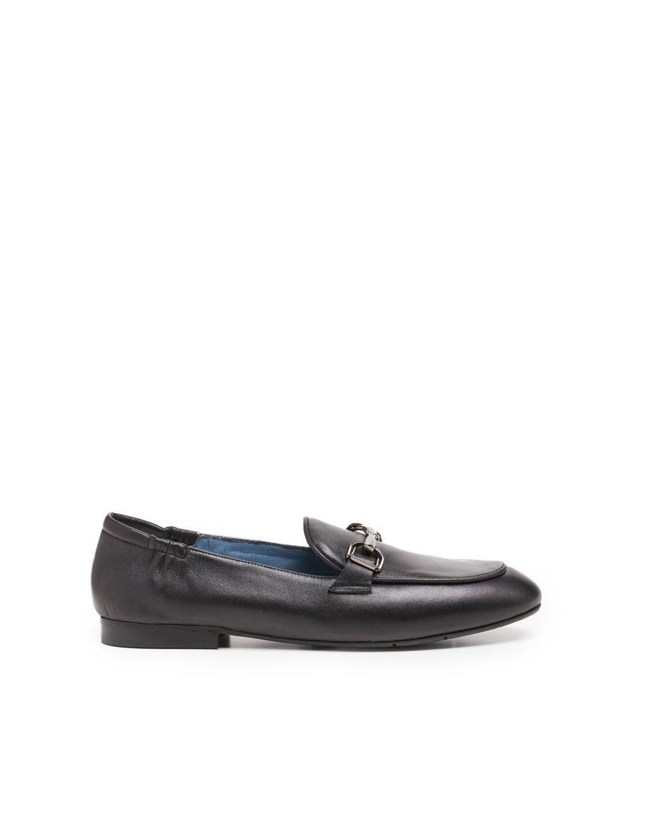 mocassino nappa morsetto nero - blufrida - mocassino