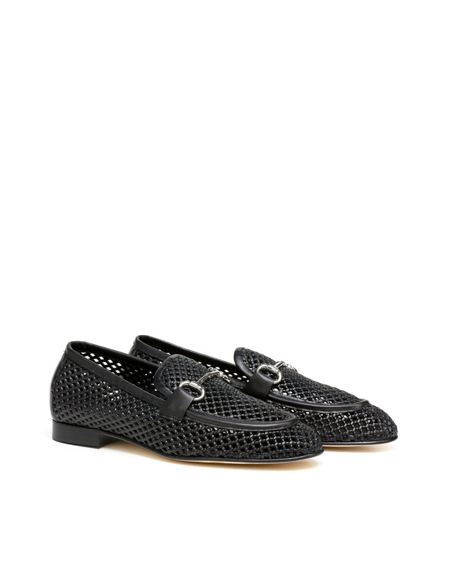 mocassino nappa perforata nero - poeve - mocassino