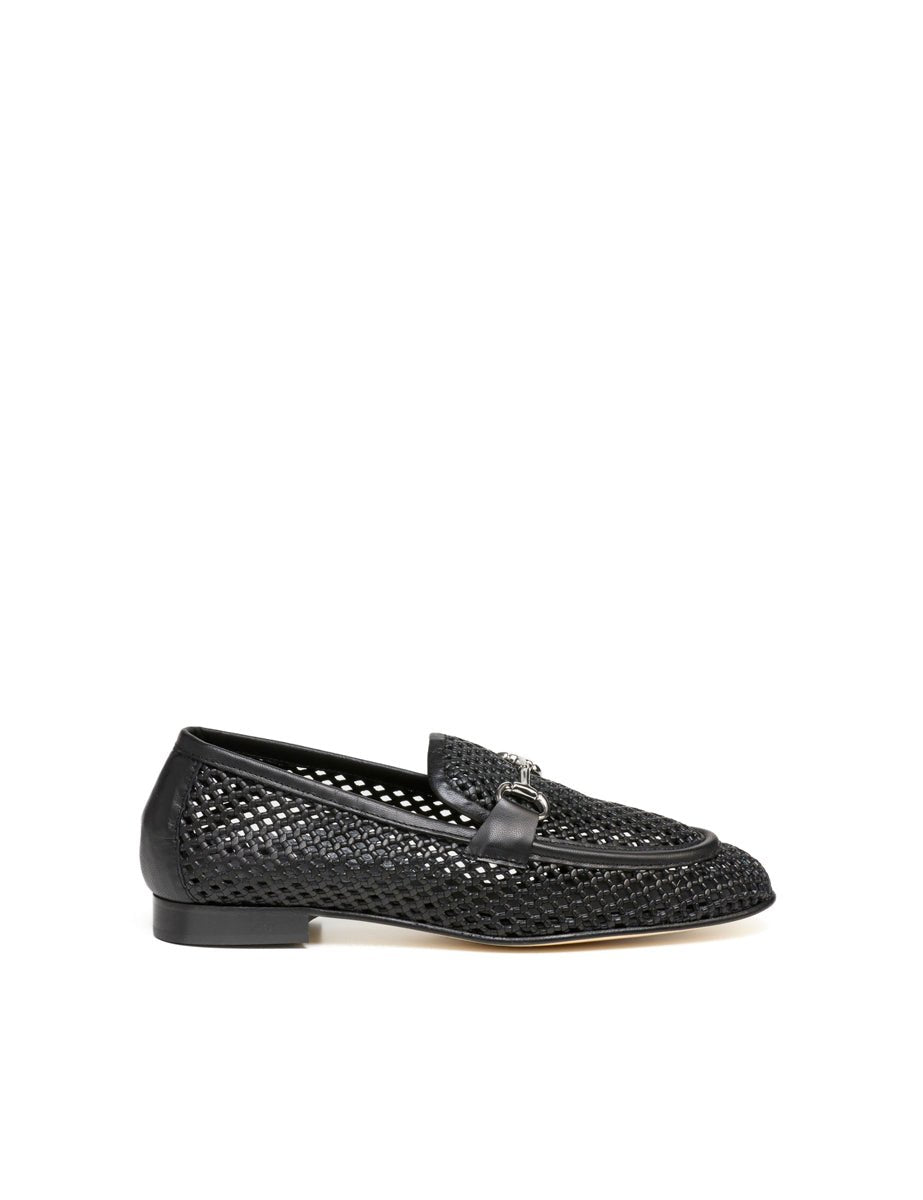 mocassino nappa perforata nero - poeve - mocassino