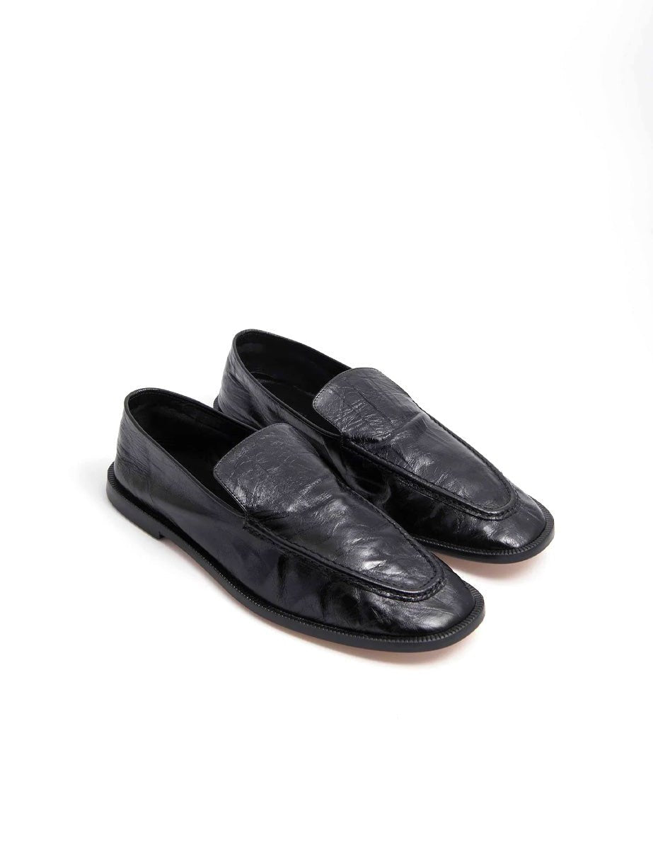 mocassino pelle nero - alysi - mocassino
