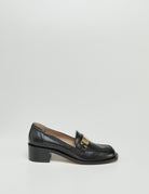 mocassino piastra nero - pomme d'or - decollete tacco