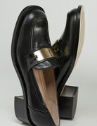 mocassino piastra nero - pomme d'or - decollete tacco