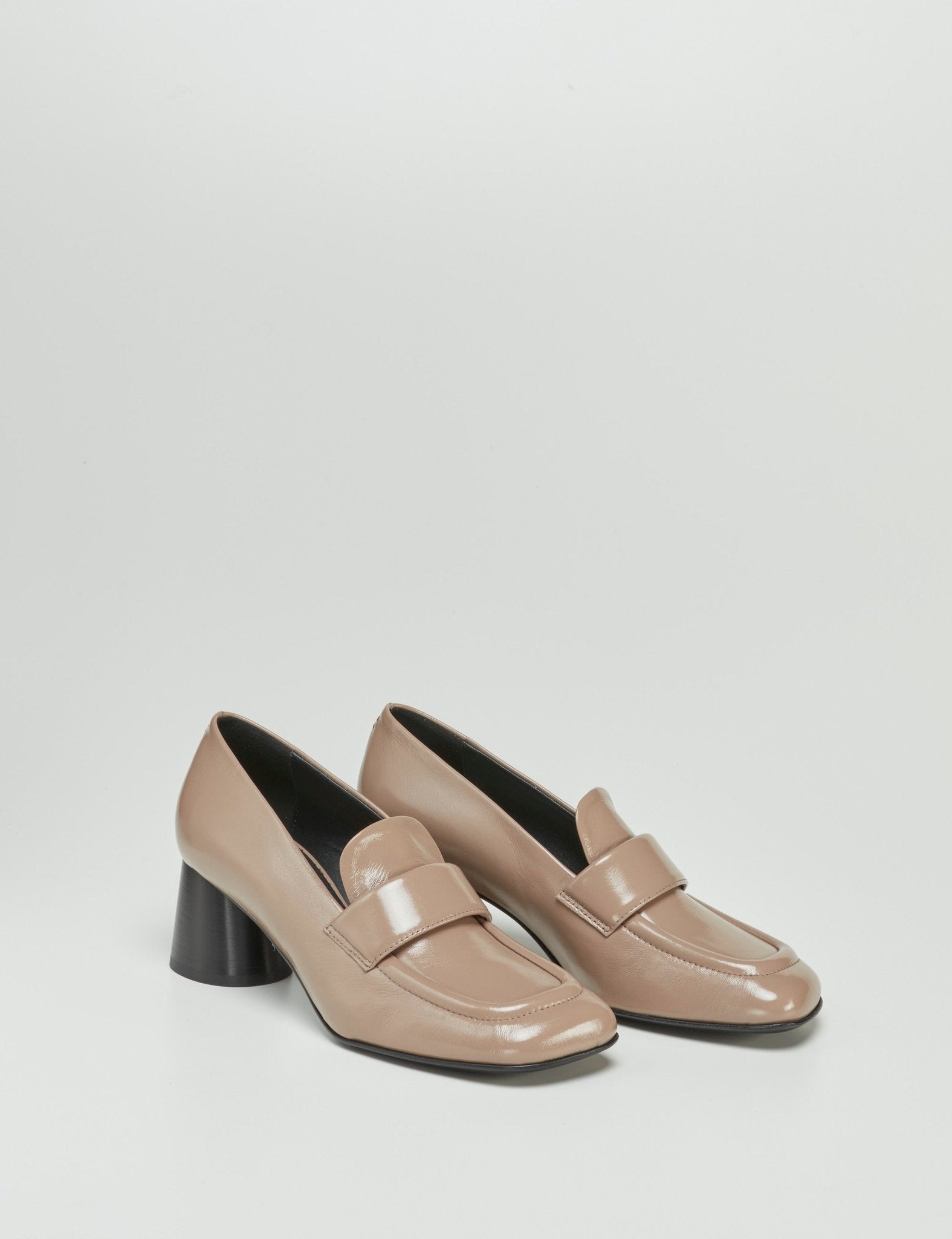 mocassino tacco tondo meringa - halmanera - decollete tacco